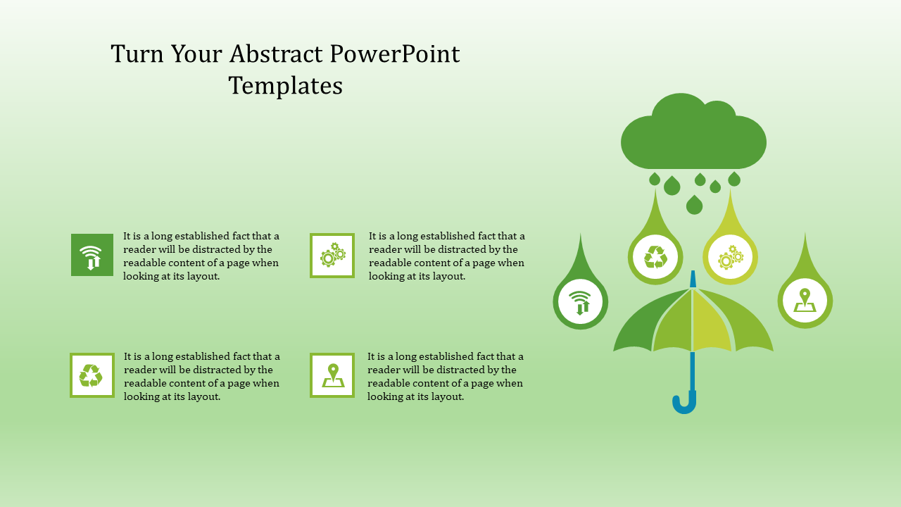 Best Abstract PowerPoint Templates Slide Design-Four Node